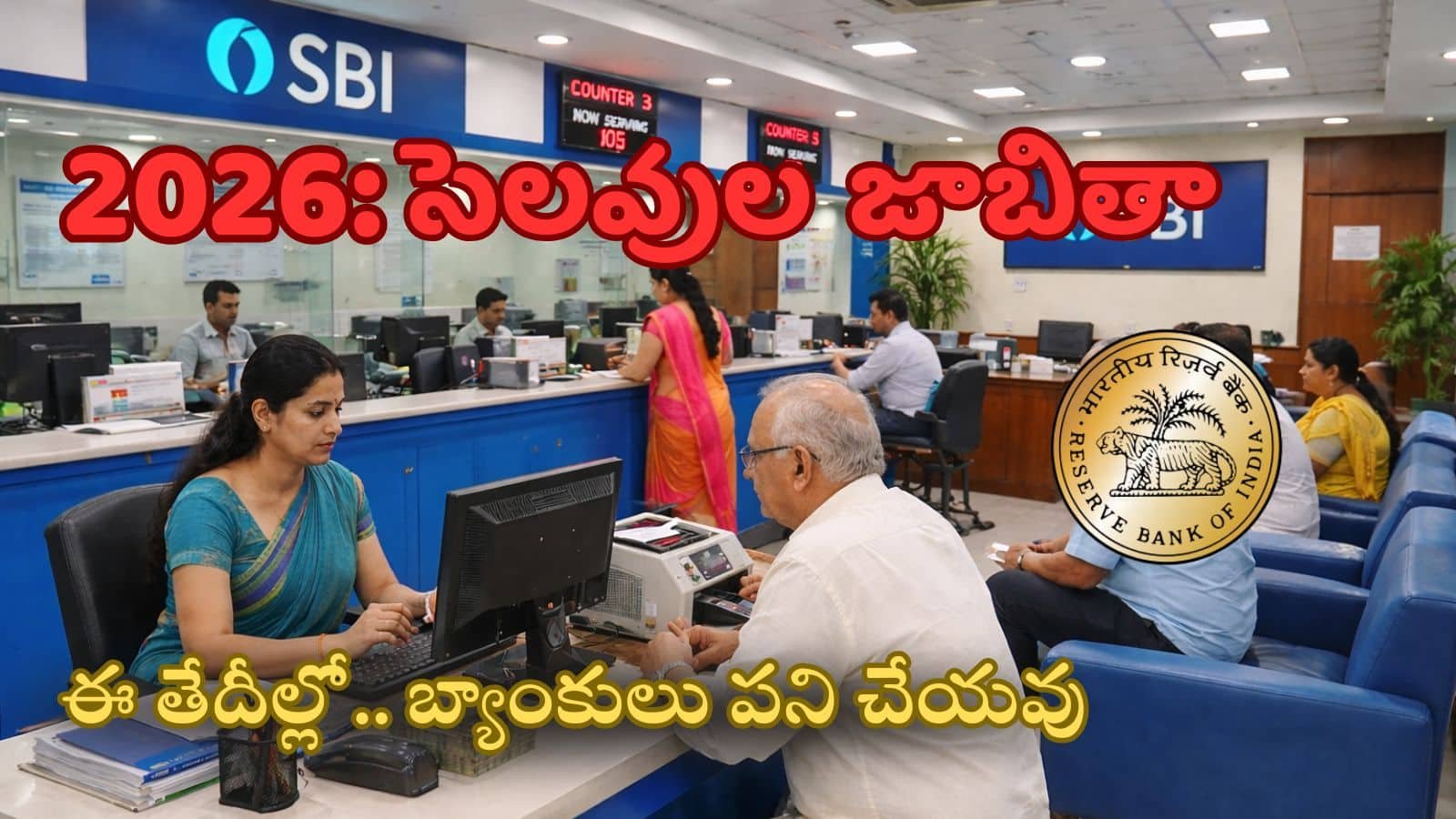 Bank Holidays 2026 in telugu