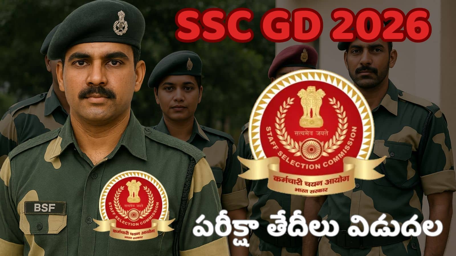SSC GD Exam Dates 2026 in telugu