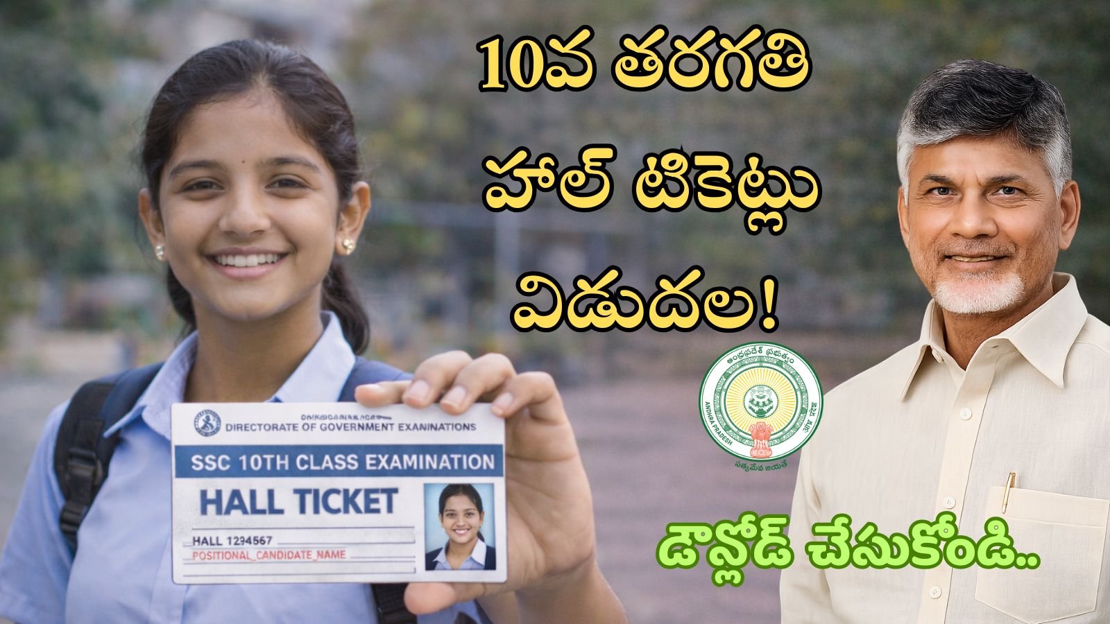 AP 10Th Class Hall Tickets Download