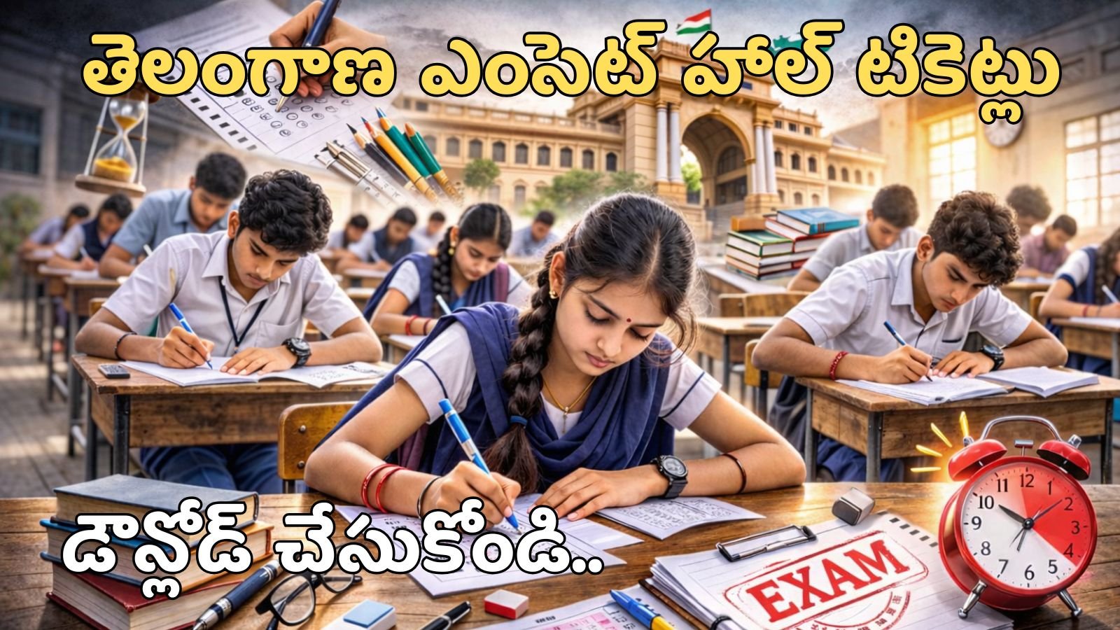 TG EAMCET Hall Ticket Download 2026 in telugu