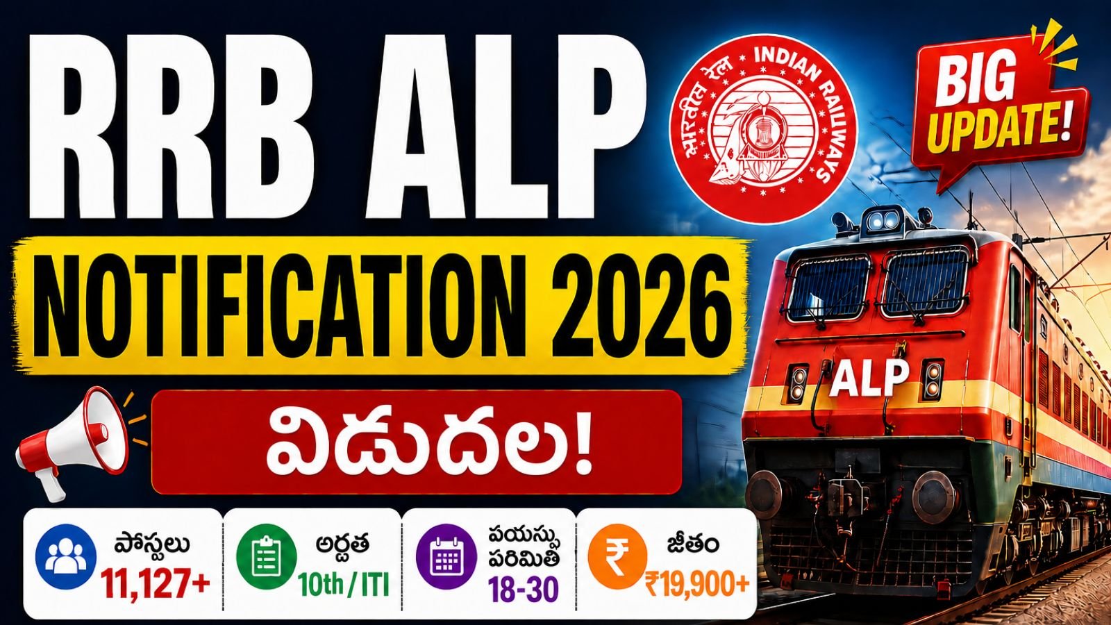 RRB ALP Notification 2026 In Telugu